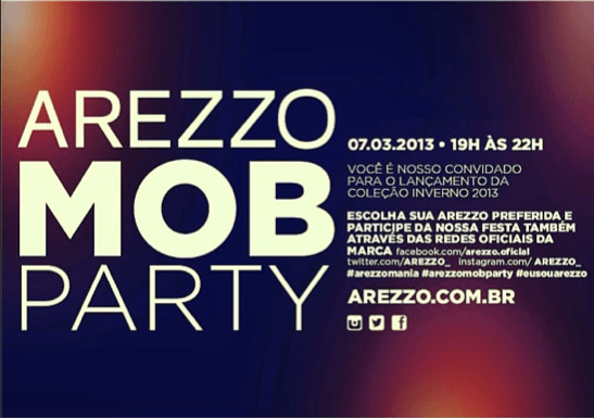 Achados da Bia | Convite MOB Party Arezzo