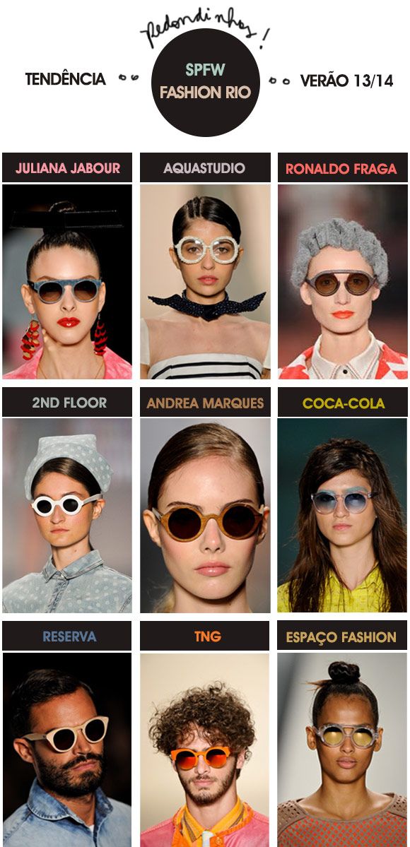 Achados da Bia | Tendência | Moda | Acessórios | SPFW Fashion Rio | Óculos Redondos