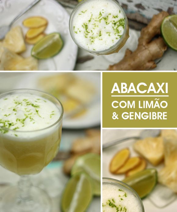 Achados da Bia | Receitas sucos pós Carnaval | Abacaxi com limão e gengibre